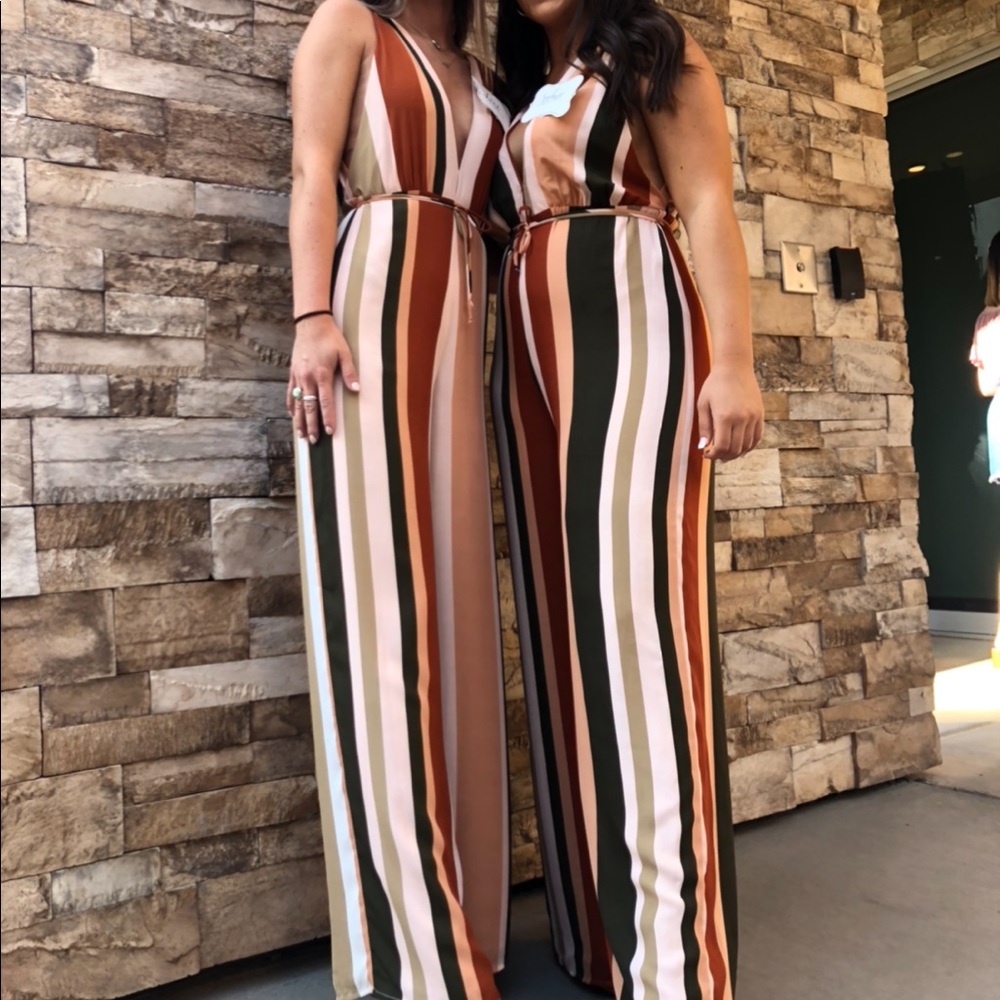 Nordstrom Wide Leg Stripe jumpsuit